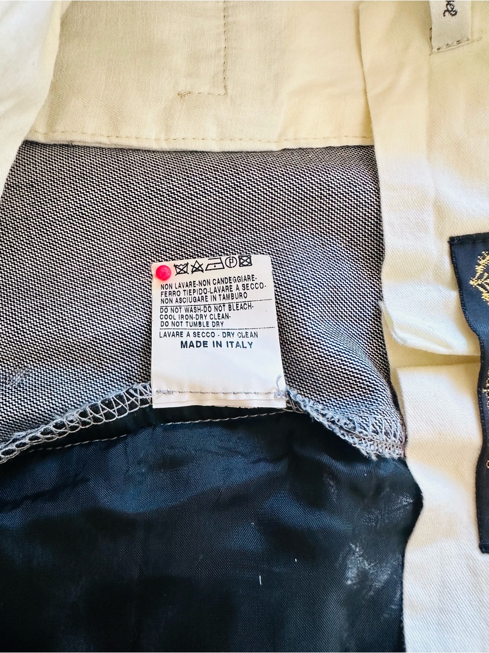 Golden Goose Silver Grey Straight Leg and Black Lined Trouser Interior - Picture 9 of 12